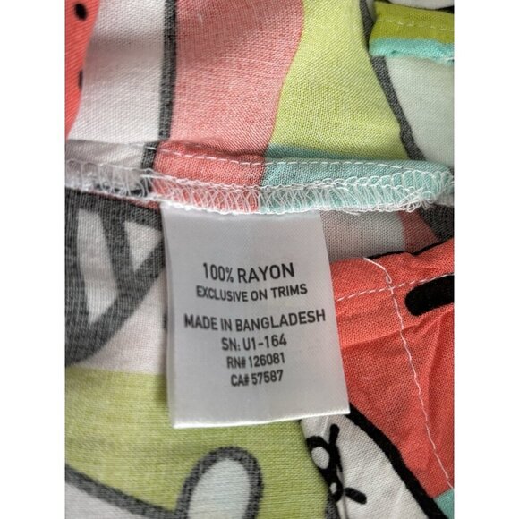 Reason Brand Button Up Shirt Men's Size M/L Camp Colorful Lightweight - Picture 9 of 12